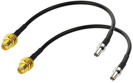 Bingfu 4G LTE Antenna Adapter SMA Female to TS9 Connector Coaxial Pigtail Cable 15cm 6 inch (2-Pack) Compatible with 4G LTE Mobile Hotspot MiFi Router Cellular Broadband Modem USB Modem Dongle Adapter