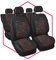 Saferide 3er Set Autositzbezüge PKW universal | Auto Sitzbezüge Polyester Rot für Airbag geeignet | für Vordersitze und Rückbank | 1+1 Autositze vorne und 1 Sitzbank hinten teilbar 2 Reißverschlüsse
