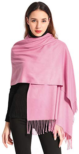 Arctic Penguin Pashmina Schal Kaschmir Stolen Damen Schultertuch für Frauen Hochzeit Kaschmirschal Herren Umschlagtuch Winter/ (Dunkelrosa)