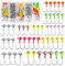 JSHANMEI Fishing Jig Heads Hooks Set, 75pcs Assorted Round Jig Head Fishing Lures for Bass, Trout, Crappie, Walleye, Saltwater & Freshwater Fishing Tackle