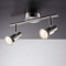 IMPTS LED Deckenstrahler 2 flammig, Deckenleuchte Wohnzimmerlampe Deckenspot Schwenkbar lamp, inkl. 2 x 3W Leuchtmittel GU10 Warmweiß Matt Nickel