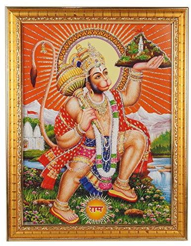 IBA Indianbeautifulart Hindu Hanuman Foto Fur Mit Rahmen Fliegen Hanuman Bild Hangen