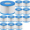Slamate Lot de 12 cartouches filtrantes de type VI compatibles avec Lay-Z-Spa, Coleman SaluSpa 90352E, 58323E, 58323