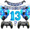 Luftballons Geburtstagsdeko Junge 13 Jahre, Techextra Videospiel Game Party Geburtstag Dekoration Zubehör Set mit Happy Birthday Banner für 13. Jahr Jungen Ballon Geburstag Deko (13 Jahr)