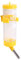 Anawakia Distributore d'acqua per piccoli animali criceto porcellino d'India 125ml (giallo)