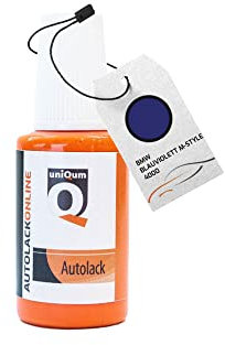 uniQum Autolack Lackstift für Auto BMW BLAUVIOLETT M-STYLE 4000 Autolack Reparatur 30 ml