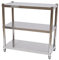 SENDERPICK Küchenregal Edelstahlregal 3 Böden - Gastro Regal Schwerlastregal Arbeitstisch, Küchenregal Küchentisch 80x80x40cm