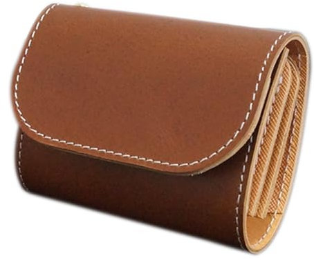 COTOCUL Kleine Geldbörse – für Damen und Herren, minimalistisch, schmal, Kartenhalter, Münzgeldbörse, hergestellt in Kyoto, Japan, Braun, Miyako, Miyako