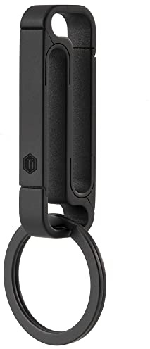 KeyUnity KM11 Titan Schlüsselhalter Gürtelclip, doppelseitiger Karabiner Schlüsselanhänger für Herren