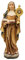 JS Garten Deko Statue Heilige Chiara von Assisi H 15 cm Heiligenfigur Holzfigur Holzstatue Holz Figur aus Ahornholz von Dolfi