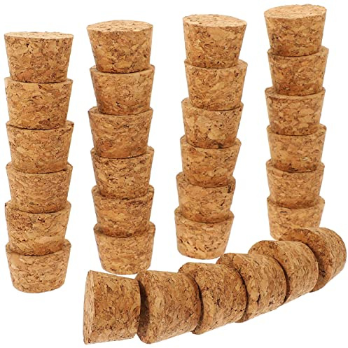 Alipis Lot de 30 Bouchons en Liège Coniques 0.90X0.71X0.79 Pouces pour Bouteilles en Verre Bouchon sous Vide pour Vin Et Boissons Usage Maison Restaurant Bar