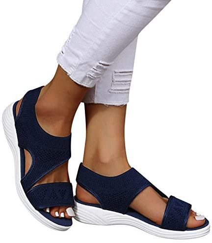 Sandalen Breite Füße Damen Leichte Orthopedische Sandals Schuhe Sommerschuhe Bequeme Flach Elegant Sandaletten Sandalen Sommer Barfuss Sandalette Damensandalen Schwarze Treckingsandalen