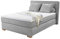 Home4You Boxspringbett - Hellgrau - 140 x 200 cm - Cord