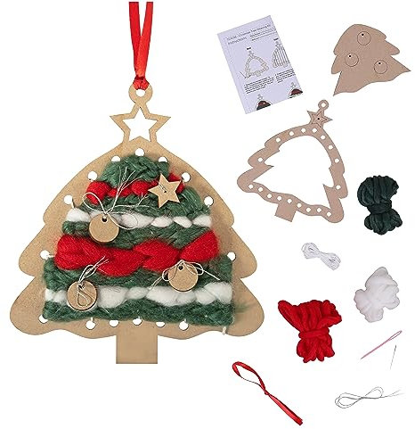 Trimits Make Your Own Weaving Hanging Decoration Kit, Christmas Tree