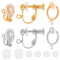 SUNNYCLUE 1 Box 48 Stück Ohrring Konverter Clip On Ohrring Zubehör Große Silikon Ohrring Pads 24 Stück Ohrring Kissen 24 Stück Hypoallergene Clip On Ohrring Konverter Komponenten Für Nicht Durchbohrt