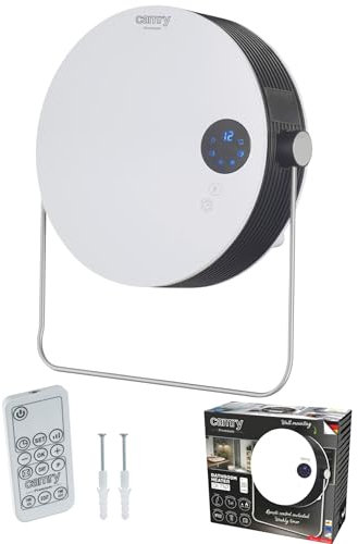 ADLER Camry Termoconvettore in vetro LCD, Potenza max 1500 W, superficie in vetro estetica, nero
