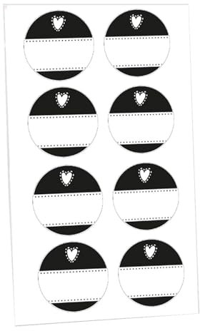 Westmark Deko-Etiketten – 24 praktische Aufkleber zum Kennzeichnen und Personalisieren von Gläsern und Korken, selbstklebend, festhaftend – Gewürzetiketten rund ø 3,5 cm