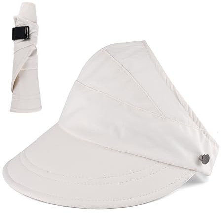 MK MATT KEELY Sonnenhut Damen Faltbarer UV Schutz Sommerhut Outdoor Visor Cap für Golf Reisen Wandern,Weiß