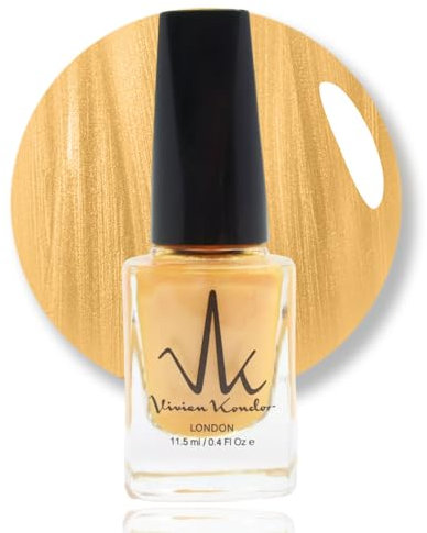 Classic Nail Polish Quick Drying Nail Varnish Long lasting No UV Need Natural Classic Nail Polish (133 - Neon Gold)