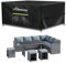 BEEWAY Garden Furniture Cover With Air Vent, Waterproof Patio Rattan Sofa Table Chair Set Cover - 420D Oxford Fabric, Windproof - Rectangular 250 x 210 x 90cm