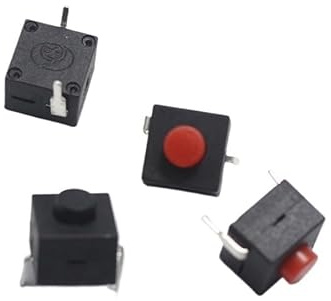 4PCS 8X8x8.4mm 2P Push Button Switch 8 * 8MM 2Pin Tactile Power Switch Self-locking Latching Rice Cooker Kettle Switch(2)