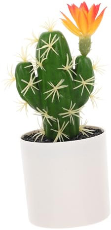 MUSISALY Künstlicher Kaktus Im Kleinen Topf Detailgetreues Bonsai-Ornament Aus Kunststoff Pflegeleichtes Dekoratives Schmuckstück Für Wohnzimmer Und Büro Farbenfrohe Tischdekoration