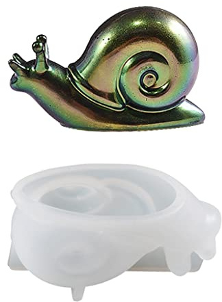 Silikonform für Frosch, Schnecke, Tier, Epoxidharz, Gießform, Anhängerform, geeignet