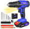 21V Cordless Drill, Powerful Drill bit Sets, 45Nm Electric Screwdriver Set, 2 Variable Speed, 25+1 Torque, LED Work Light, with 26PCS Accessories and Li-Ion Battery Combi Drill for Home DIY