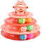 Opvonxeh Interactive Cat Toy Turntable, Pet Cat Turntable Ball, 4-Tier Tower Cat Toy, Cat Ball Toy for Mental Exercise, Indoor Cat Toy for Physical Activity, Outdoor Cat Toy for Mental Stimulation