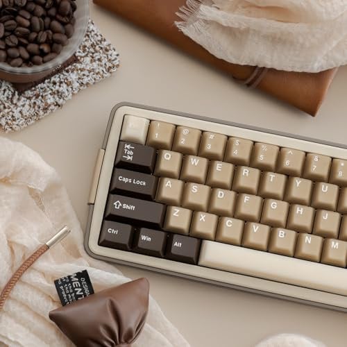 Retro PBT Keycaps 164Keys Cherry Profile Brown Keycaps 60% 65% 75% 100% Costom Key caps for Cherry Gateron MX Switches Mechanical Keyboards