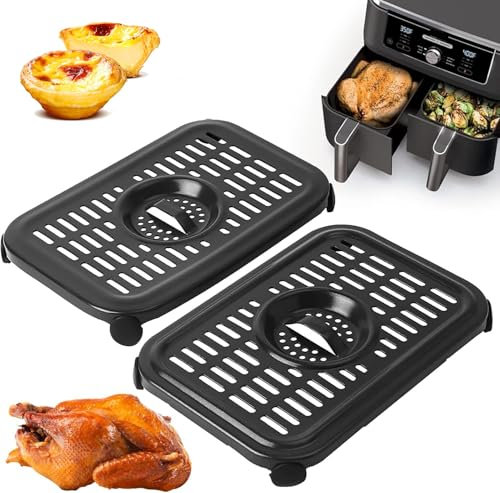 Domigard Air Fryer Grill Pan for GAF685 GAF735 6 in 1 Instant Vortex Plus 6QT Air Fryer,Non-Stick Food Grade Air Fryer Replacement Crisper Plate Grill Plate Tray Accessories, Dishwasher Safe
