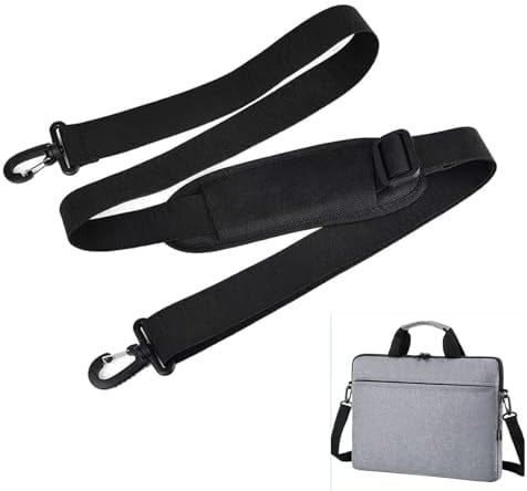 JFGDVW Bag Straps, Adjustable Replacement Padded Shoulder Bag Strap, Universal Cross Body Bag Straps, For Luggage, Laptop Bags,Messenger Briefcases, Handbags, And Sports Gear (Black)