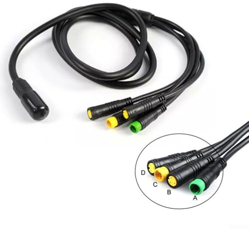 Für Bafang Antriebsmotor-Kits, Kabel-Verlängerungsbaum für 1T4-Kabel mit Higo 01 02 Stecker, kompatibel mit EB BUS E-Bike-Systemen