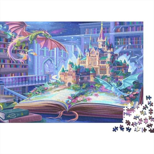 Fantasy Book World Jigsaw Puzzles 1000 Piece Recycled Paper for Adults Adult Jigsaws Fun Challenging Family Game Fun Home Activity Great Gift Idea 70x50cm/1000pcs