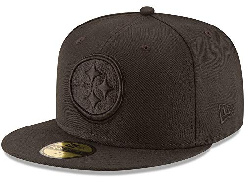 New Era Erwachsene Herren NFL Schwarz 59 Fifty Fitted Cap, 59FIFTY, schwarz, 7 1/8