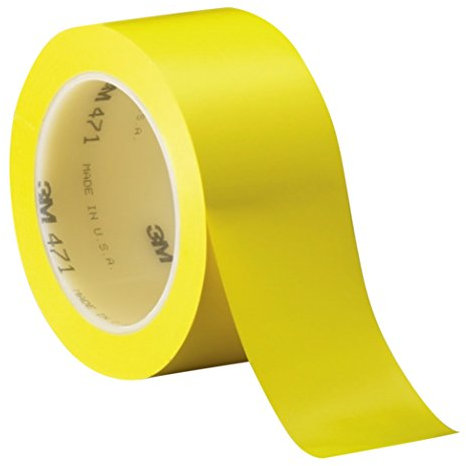 3M 471 Hochwertiges Weich-PVC-Klebeband, 102 mm x 33 m, Gelb (8-er Pack)