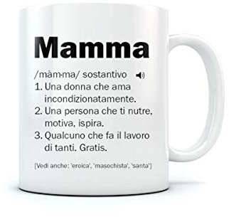 La definizione di Mamma dal vocabolario Tazza in ceramica 11 Oz. Bianco