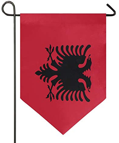 All3DPrint Albanien-Flagge Gartenflaggen, wasserdichte Outdoor-Flagge, 30,5 x 45,7 cm: