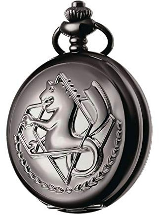 BOSHIYA Herren Taschenuhr Fullmetal Alchemist Vintage Steampunk Quarz Taschenuhr für Herren Anime Merch Cosplay Zubehör