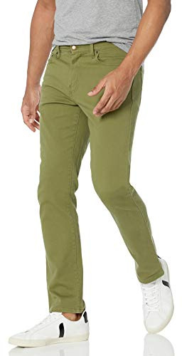 Amazon Essentials Men's Slim-Fit Jeans - Discontinued Colours, Olive, 32W / 31L