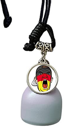 comp Deutschland-Flagge Gesicht Make-up Kopf Screang Cap Windspiel Glocke Auto Anhänger