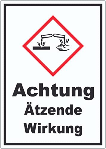 Aufkleber Ätzende Wirkung Ätzwirkung A2 (420x594mm)