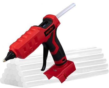 Mellif Cordless Hot Glue Gun Compatible with Milwaukee 18V Battery, Handheld Electric Power Glue Gun Full Size for Arts & Crafts & DIY with 20 0.43 Glue Sticks (Tool Only)