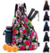 ZOEA Pickleball Tasche, Sport Pickleball Sling Bag für Frauen Mann, verstellbarer Pickleball-Rucksack mit Wasserflaschenhalter, passend für 4 Paddel und alle Ihre anderen Ausrüstung (gemischte Lila)