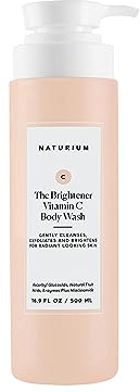 Naturium The Brightener Vitamin C Body Wash, Gentle Cleanser for Smoother-Looking Skin, Removes Dirt, Oil & Other Impurities, 16.9 oz