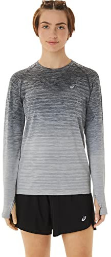 ASICS Damen Seamless Longsleeve Top Laufbekleidung Longsleeve Carrier Grey/Glacier Grey - Weiß L