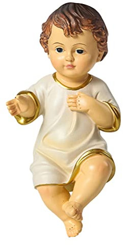 Alipis Resina Niño Jesus Figurine Natividad Estatua Coleccionable Santo Niño Jesús Escultura Ornamento de Escritorio para La Decoración de La Iglesia de La Casa 15 Cm