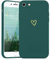 Lafunda Coque Compatible avec iPhone 8/7/SE 2020, Coque de Protection pour iPhone 8/7/SE 2020 Silicone Antichoc Housse Étui Motif de Coeur d'amour Case Vert