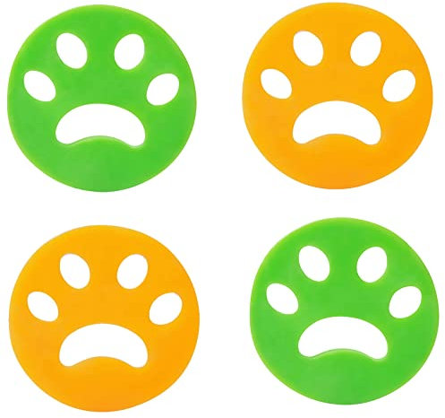 ZHIHUITL Raccogli Peli Animali,4 Pezzi Depilatore per Animali Domestici,Cattura Peli Lavatrice,Riutilizzabile Cattura peli,per Cani Gatti peli di Animali, Biancheria da Letto, Vestiti (Circolare