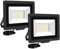 RIGIDON 2x 30W Projecteur d'extérieur Led, Luminaire Exterieur, 3000LM IP66 étanche Éclairage de Sécurité Extérieur, Projecteur led lampe de Patio Garage Terrasse Jardin Chantier, 6000K Blanc Froid
